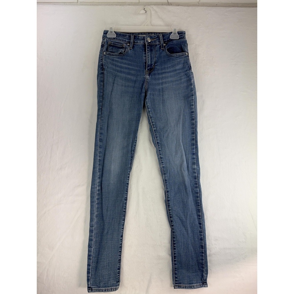 Levis 721 High Rise Skinny Jeans Womens 26 Blue Stretch Denim Medium Wash